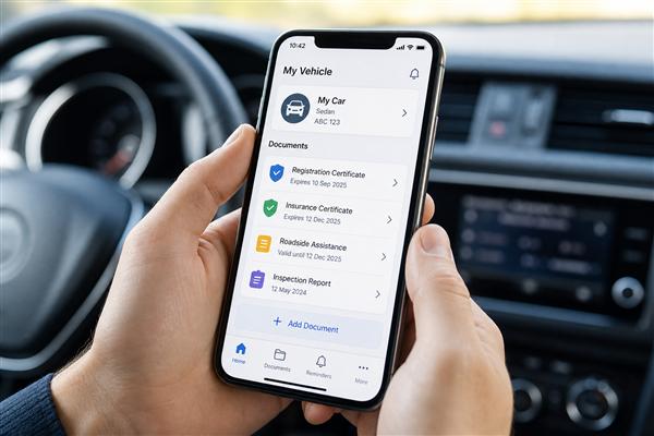 Aplicativo Carteira Digital de Trânsito sendo consultado por leitor